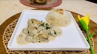 صدور الدجاج بكريما مع رز بزبده طعم خرافي وصفة العيد والمطاعم الفاخره دلال حناوي