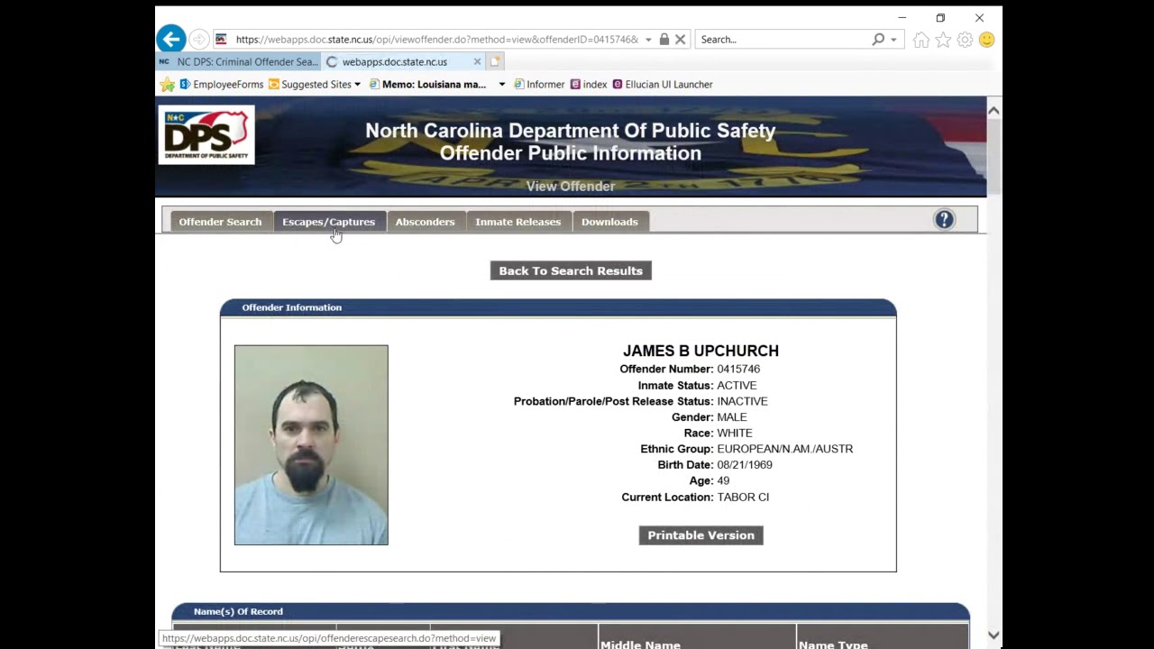 NC DPS Offender Search Tutorial - YouTube