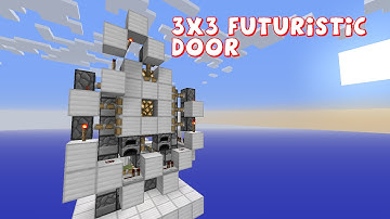 Minecraft: 3x3 Slime Block Piston Futuristic Redstone Vault Door Redstone Tutorial