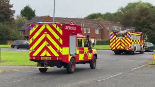 Cleveland Fire & Rescue / Line Rescue / Mock Response / Scania Fire Truck & Land Rover Defender