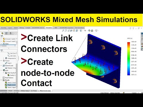 Solidowrks mixed mesh Simulations[ surface & solid mesh]