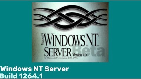 Windows NT 4.0 server beta 1 build 1264