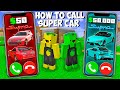 How to CALL OLD vs NEW TOYOTA SUPRA in Minecraft ! CALL TO RAREST CAR !
