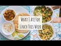 What I Ate For Lunch This Week | Mon - Fri Easy Indian Lunch Recipes | #VlogThursdays