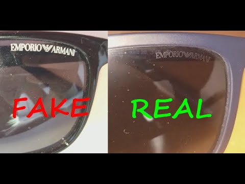 Emporio Armani Sunglasses real vs fake. How to spot counterfeit Armani ...