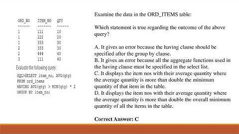 Oracle Database SQL Exam :  1Z0-071
