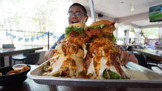 CAN I BEAT JOEY CHESTNUT'S RECORD?! | Teak Twin Tower Burger Challenge!