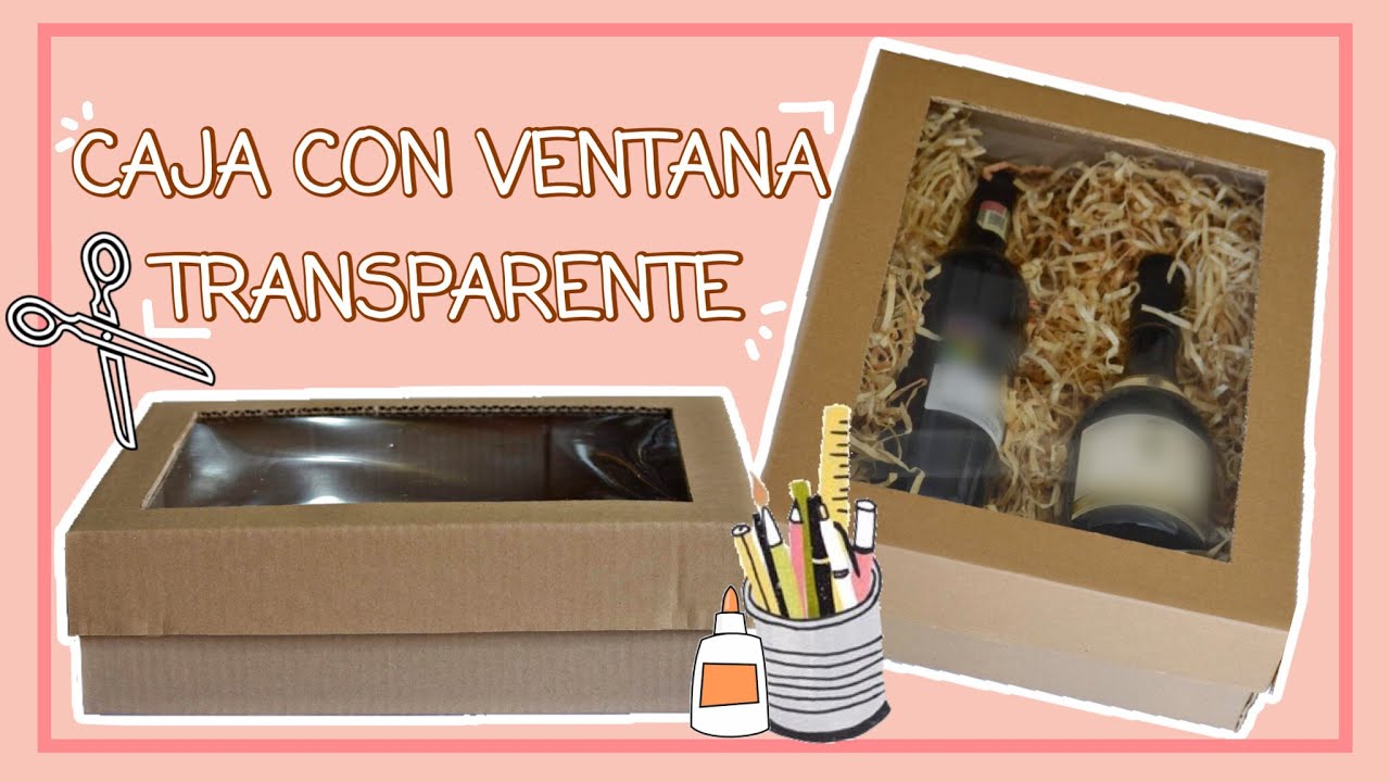 CÓMO HACER CAJA CON VENTANA TRANSPARENTE - YouTube