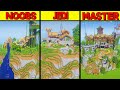 Minecraft Fortified House Speedbuild- NOOBS vs JEDI vs MASTER