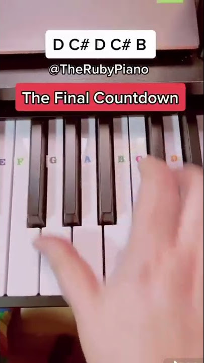 How To Play The Final Countdown On Piano With One Hand #Shorts #piano