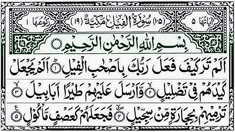 Surah Al-Fil | سورة الفيل | সূরা আল-ফিল | 105th Surah of the Al-Quran📖