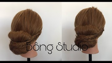 Hướng dẫn bới tóc cô dâu |tóc bà sui thực hiện trong 5 phút mẫu 94| Bông Studio