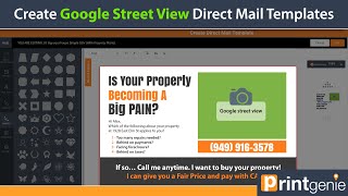 How to add send a Google Street View Campaign with PRINTgenie