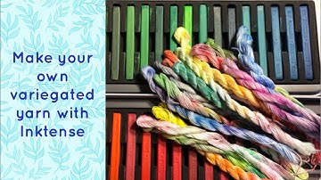 Tutorial: Make your own variegated yarn & thread with Inktense - adapt to other paints - slow stitch