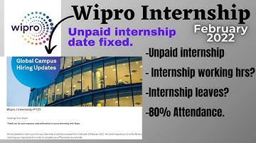 Wipro Internship FY23 | Choosing our Internship date.| e-mail | 2022 passouts.| #WiproInternship
