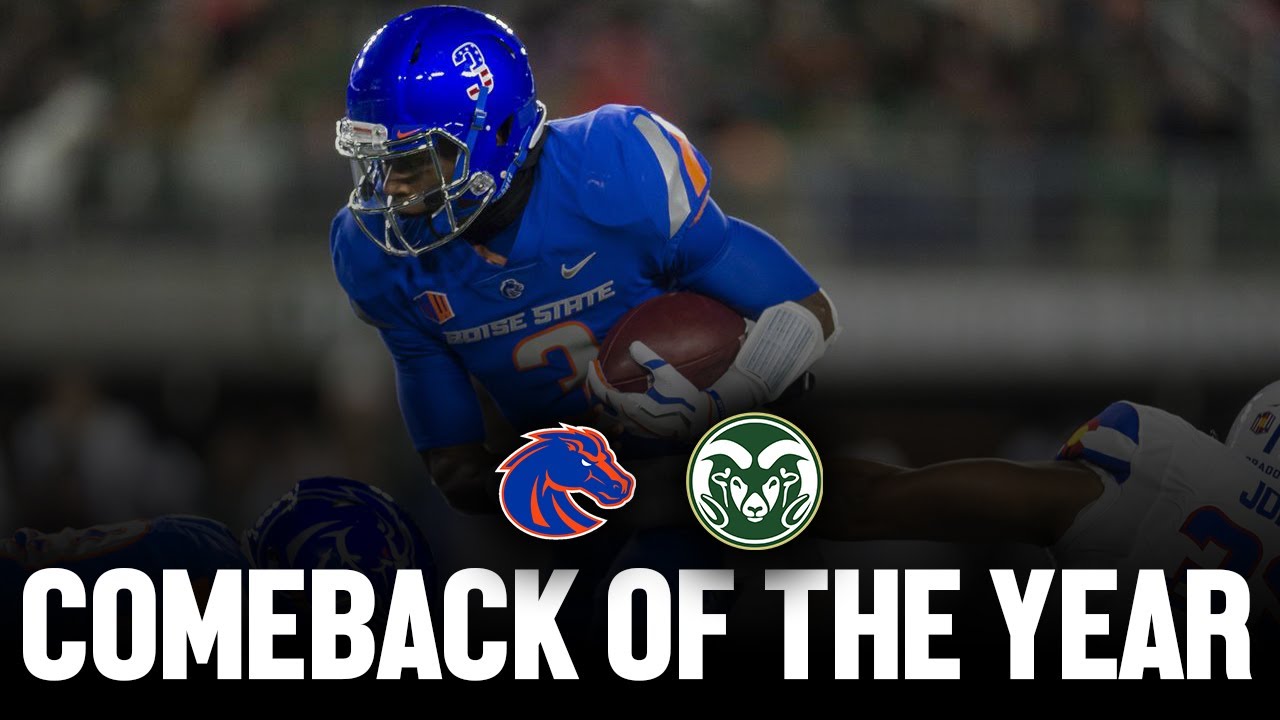 COMEBACK OF THE YEAR || Boise State vs Colorado State 2017 Highlights ...
