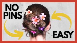 2 Minute soft messy bun updo for medium to long hair