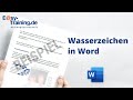 Word 2019: Wasserzeichen als Seitenhintergrund