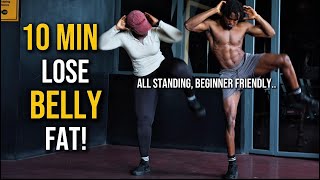 10 MIN Standing Belly Fat Workout | Low Impact | No Equipment | Obi Albert