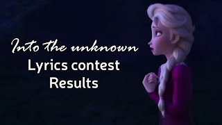 [Results] Into the unknown lyrics contest
