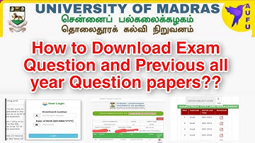 How to Download Madras University IDE Exam Question Papers and Old Model Question Papers👍