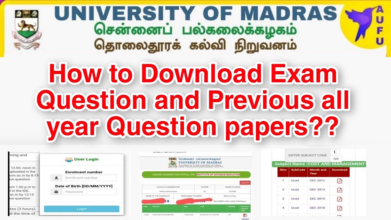 How To Download Madras University IDE Exam Question Papers And Old how-to-download-madras-university-ide-exam-question-papers-and-old