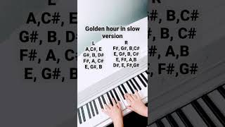 Golden hour in slow version piano tutorial #shorts #goldenhour #pianotutorial #jvkegoldenhour