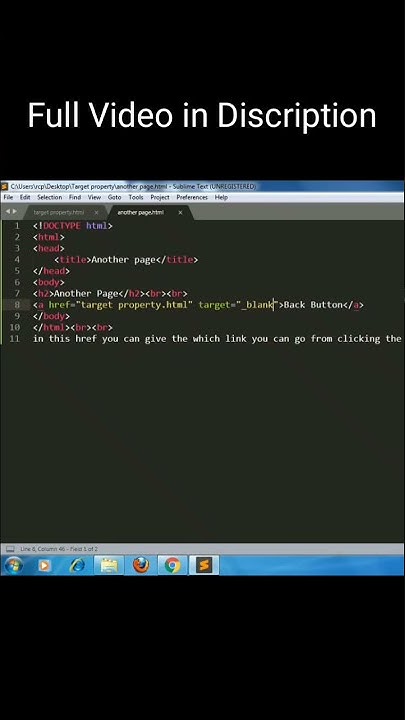 How to use target tag in html for open the link - YouTube