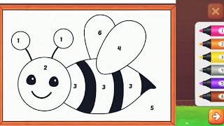 Coloring Games|Number paint Games(@kidslearningzone2018) screenshot 2