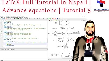 LaTeX Full Tutorial in Nepali | Equations in LaTeX | Part 3 | Tutorial 5 | advanced physics equation