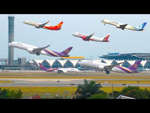 ✈️🇹🇭2 HOUR INCRIDIBLE BANGKOK PLANE SPOTTING | Suvarnabhumi International Airport [BKK/VTBS]