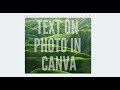 Transparent text on photo in Canva