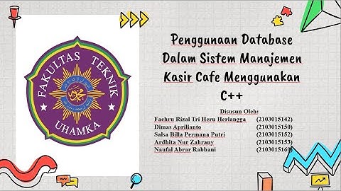 Kelompok 2 Struktur Data "Penggunaan Database Dalam Sistem Manajemen Kasir Cafe Menggunakan C++"