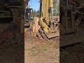 Stump Removal: Excavator in Action