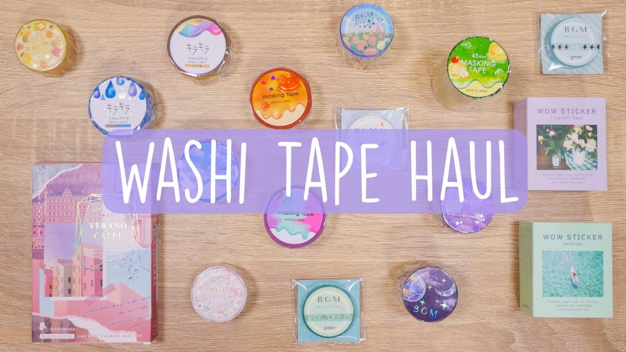 Japanese Washi Tape Haul | Mind Wave, BGM, & World Craft ♡
