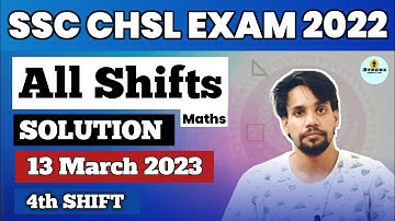 13 March 4th Shift SSC CHSL 2022 Solution | SSC CHSL 2022 SOLUTION #chsl #solution