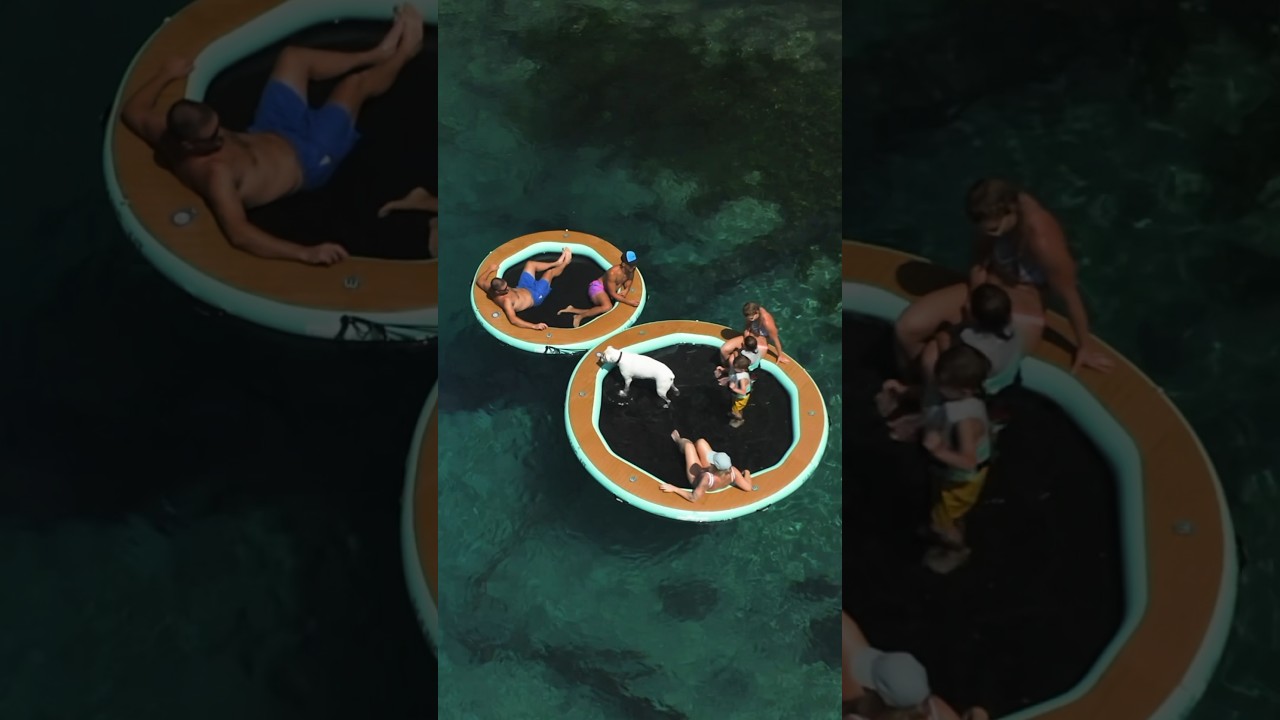 WARNING: extreme relaxation ahead. Say hello to the all-new Hangout Water Hammock.