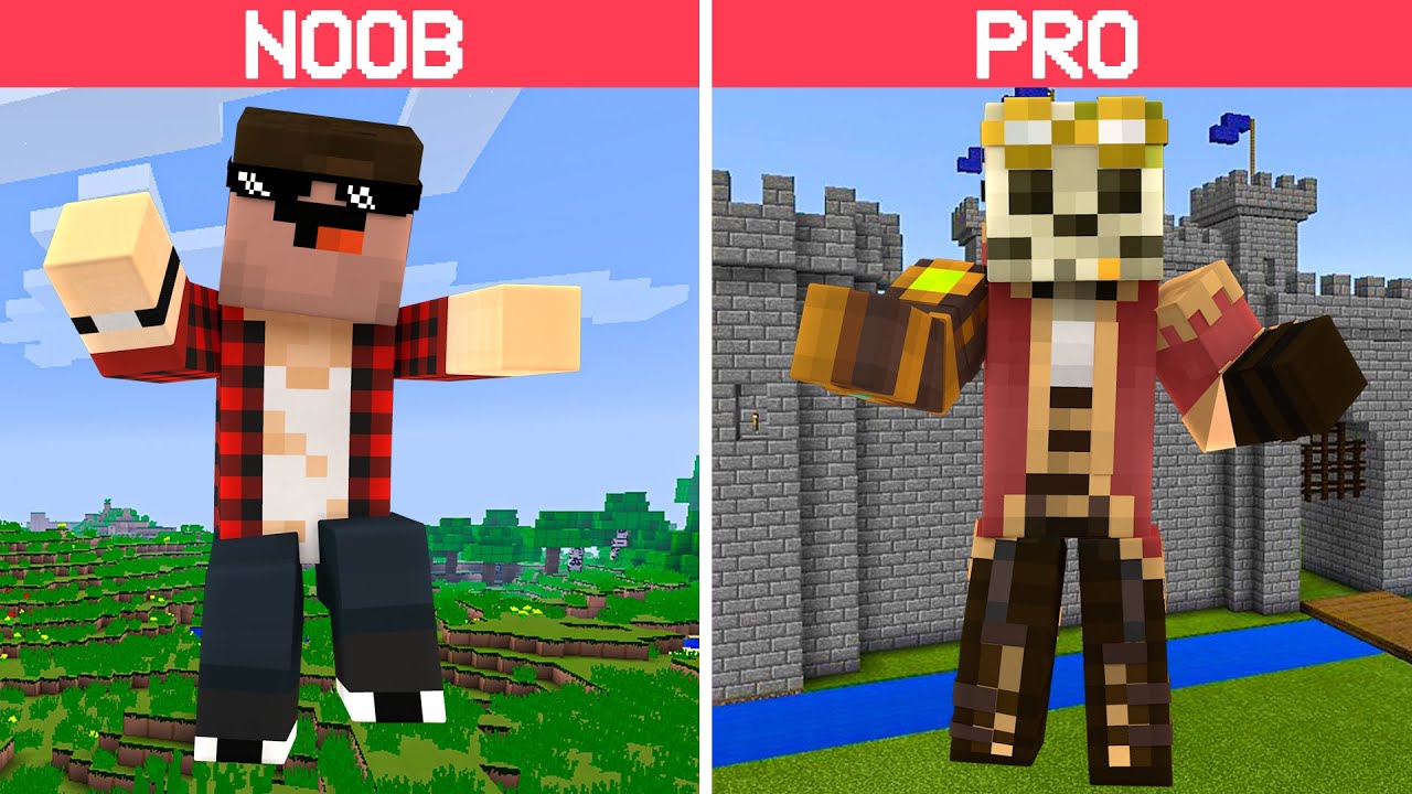 NOOBEK OGRYWA PROSA?! (MINECRAFT PRO vs NOOB 2)