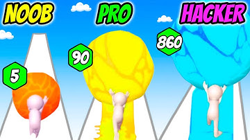 Color Ball Run 3D - NOOB vs PRO vs HACKER