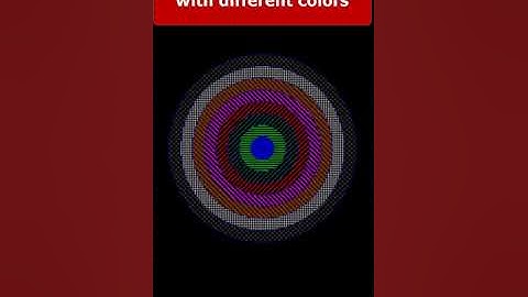 Increasing circles filled with different colors in C Graphics Part 5 | C Graphics #coding #shorts
