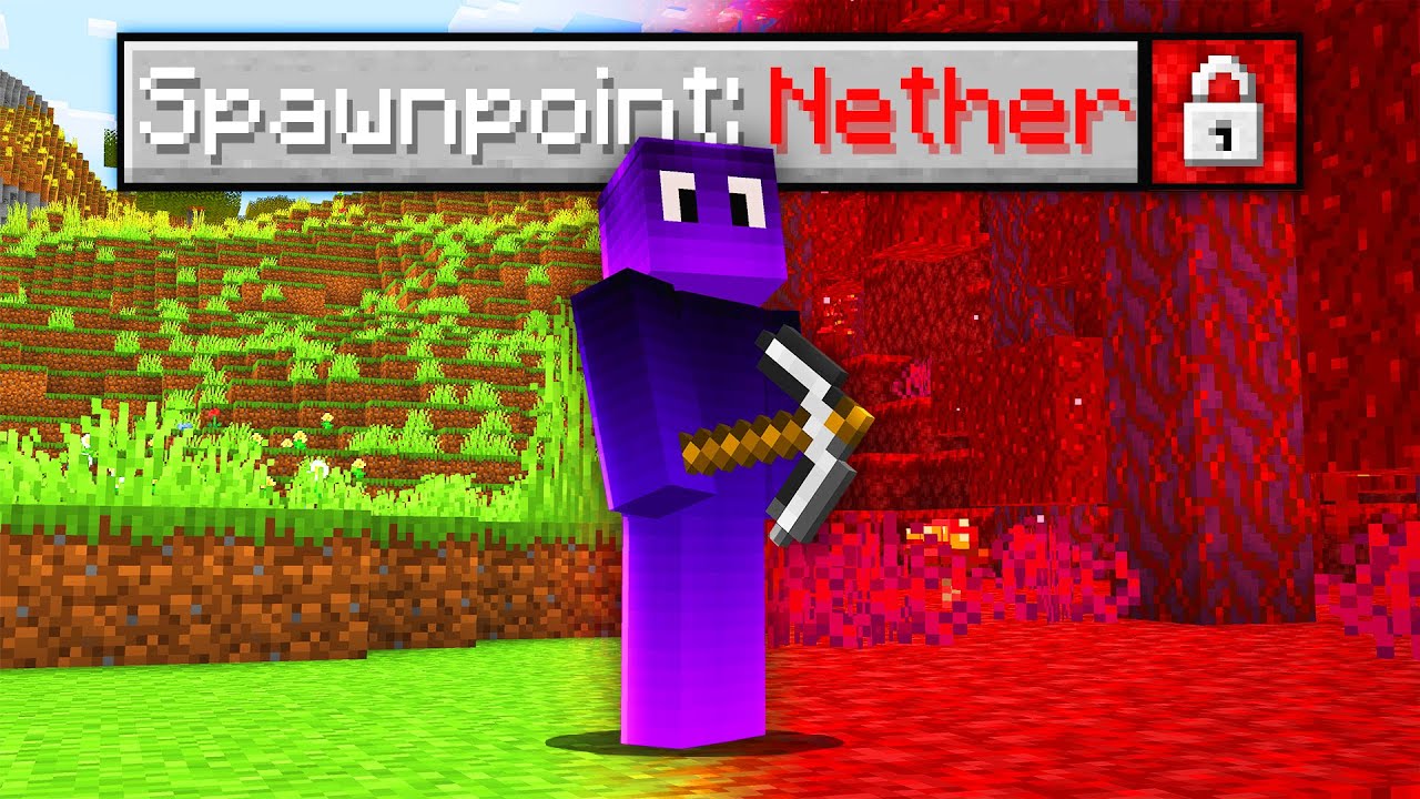 Minecraft mas eu Começo no NETHER! 😨