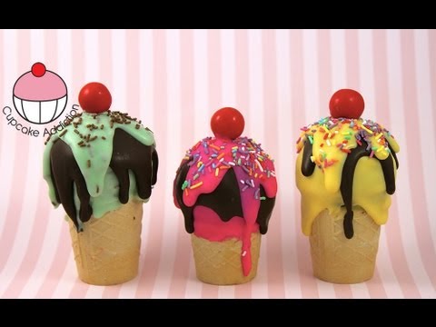 Make Mini Ice Cream Cake Pops! A Cupcake Addiction How To Tutorial