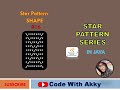 Star Pattern in Java #16 | Design Format