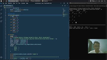 Code Python Convert desimal ke biner,oktal dan hexadesimal