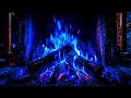 🌌 Blue Fire Fireplace in Dark Room | Peaceful Crackling Flames for Stress Relief & Relaxation