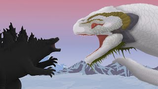 Godzilla vs World Serpent | EPIC BATTLE | MonsterVerse vs GoW