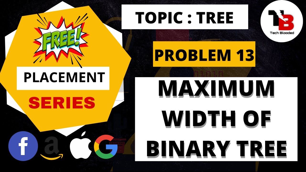 Maximum Width of Binary Tree | LeetCode 662 | Placement Series in Hindi ...