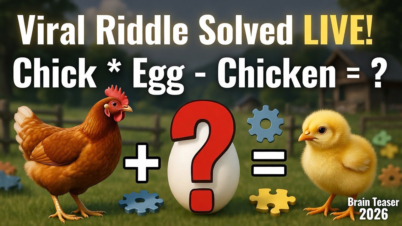 Viral Chicken Egg Riddle Solved Live! Brain Teaser Puzzle Solution ...