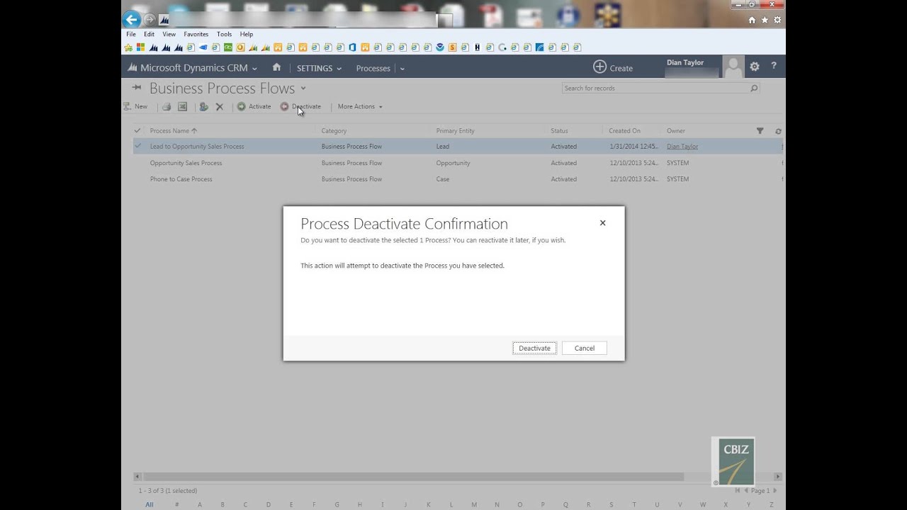 CRM 2013 Secrets: Disable Business Process Flows - YouTube