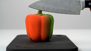 Ultimate Ai Asmr Chalk Vegetables Being Sliced Satisfying Chalk Cutting